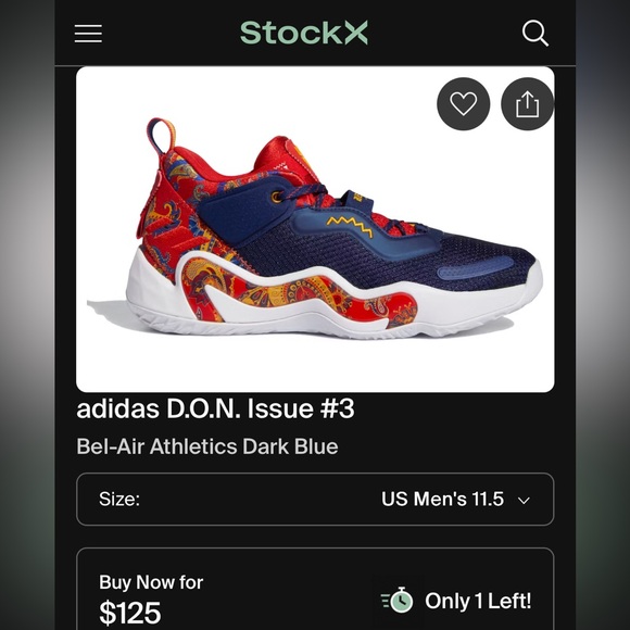 π΅π΄ Adidas D.O.N. Issue 3 Sneakers β Navy & Red π΄π΅ - Picture 9 of 9